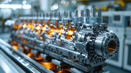 Automotive engine block lathe,generative ai