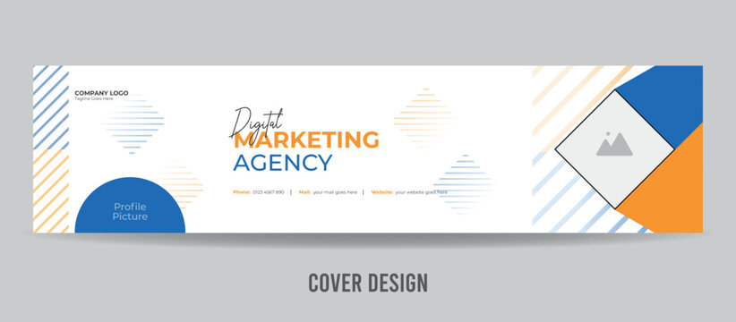 Linkedin cover design template or header, business creative banner.