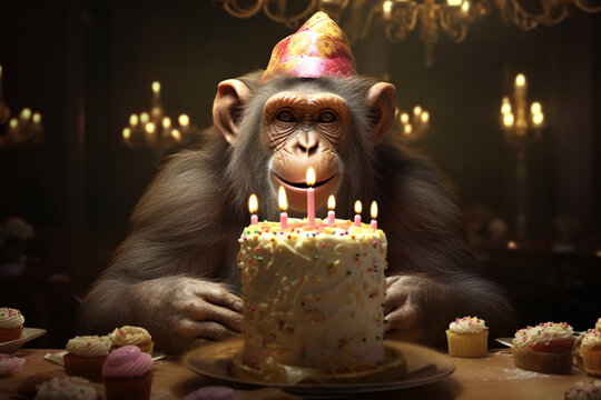 a monkey, cute, adorable, birthday party monkey