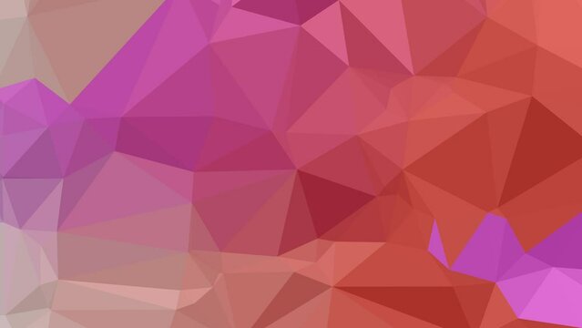 Vibrant Low Poly Triangle Motion: Colorful Geometric Abstraction with Dynamic Points Moving Across the Screen