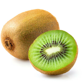 Kiwi isoliert auf wei&szlig;en Hintergrund, Freisteller 