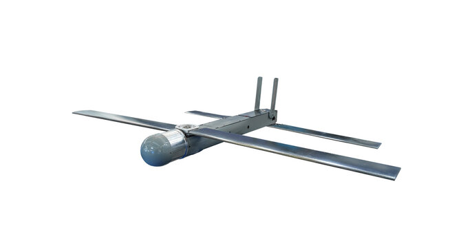 Military missiles and drones. Ballistic rockets with warhead unmanned army aircraft for intelligence, attack and air defense, loitering weapon,Drones Attack.