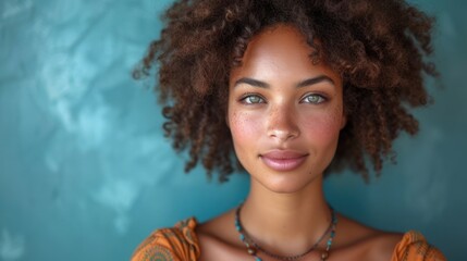 African American Woman with Red Lips and Brown Eyes., Close-up of a Young Black Woman's Face., Portrait of a Beautiful African American Lady., The Smiling Face of an Afro-American Woman..