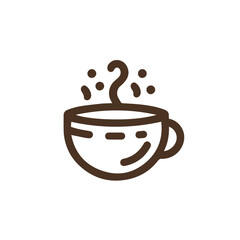 Flat logo coffee elements and coffee accessoris vector