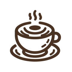 Flat logo coffee elements and coffee accessoris vector
