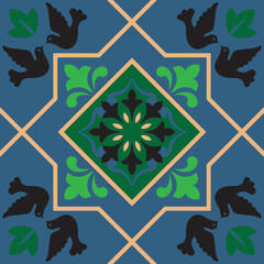 pattern with flowers and leaves