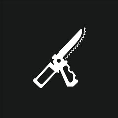 Hand saw icon vector symbol template