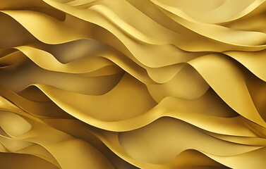 Wallpaper 3D classic golden wavy background
