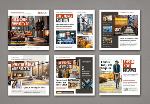 Light Business Proposal Layout with Yellow Elements for Business, Photography, Marketing Agency
