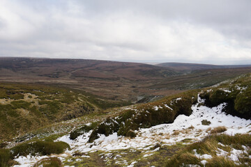 Snow capped Derbyshire countryside