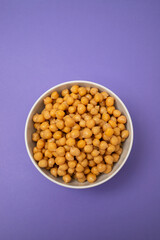 boiled chick pea in white bowl