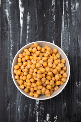 boiled chick pea in white bowl