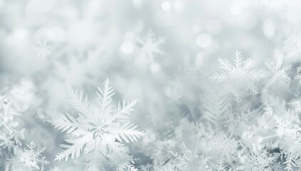 Fototapeta na wymiar the christmas ice crystal snowflake background with white flakes Generative AI