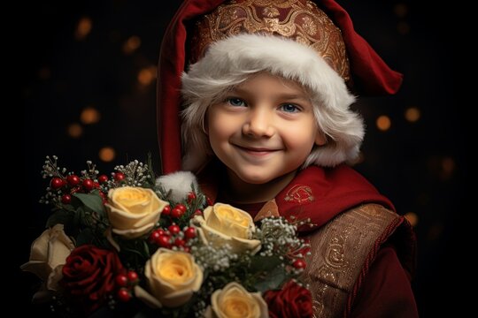 Cheerful santa claus new years pictures for festive holiday season celebrations