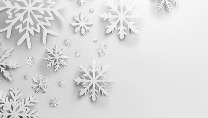 modern holiday season background with snowflakes Generative AI