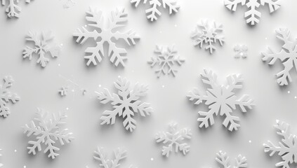 Naklejka na ściany i meble modern holiday season background with snowflakes Generative AI