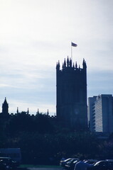 Manchester Cathedral in Manchester, United Kingdom during early 1990s