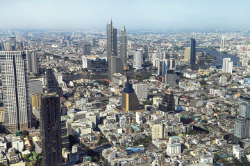 Top view of Bangkok city, Thailand