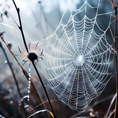 Spider web, ai-generatet