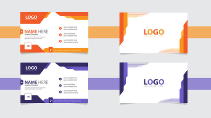 creative modern name card, Clean Design Business Card Layout with 2 colors. 