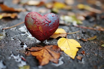 Fototapeta premium Fractured love. heartbreak, emotional pain, and the impact of broken hearts in relationships