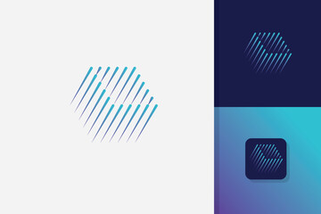 abstract hexagon logo vector template