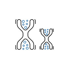 choromosomes concept line icon. Simple element illustration. choromosomes concept outline symbol design.