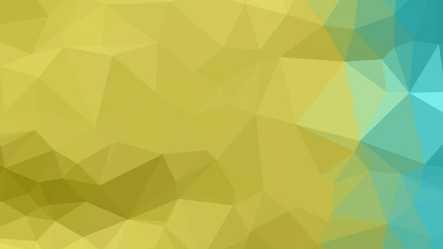 Abstract Low Poly Animation: Colorful Triangle Symphony Moving Across the Screen with Dynamic Velocity