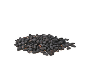 Black sesame seeds on transparent png