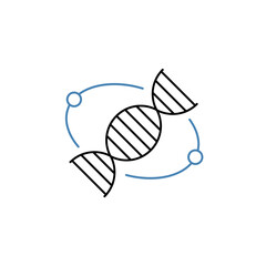genome concept line icon. Simple element illustration. genome concept outline symbol design.