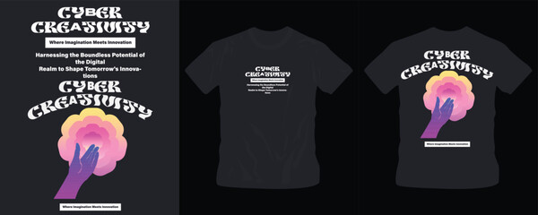 cyber creativity graphic t-shirt design