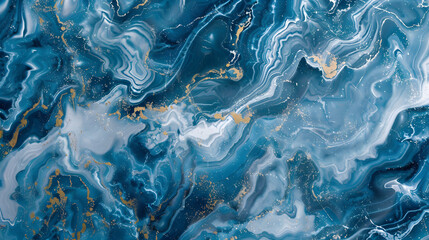 Naklejka premium abstract background, white blue marble with gold glitter veins, stone texture