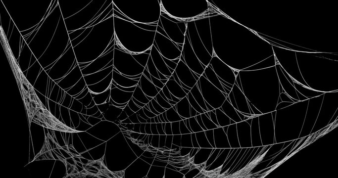 Spider's web realistic use black background