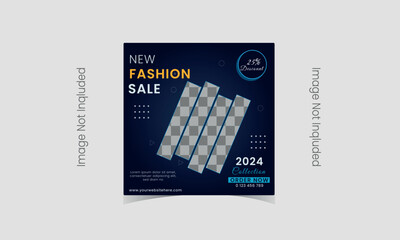 Social media post templates set for business.Editable square banner design.Modern promotion square banner. Eps 10