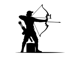 Precision Archery: Dynamic Vector Illustration - High-Quality Vector File