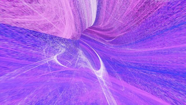 An energy tunnel of neon mystical light. Seamless looping animation