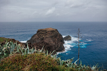 Landscapes at Azores islands, hiking at Santa Maria, Portugal, travel in Europe.