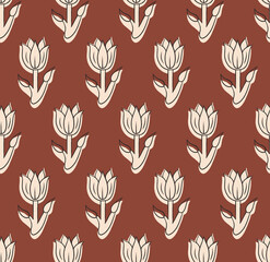 Block print booti indian traditional for block and screen print allover seamless repeat pattern