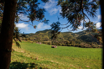 Fototapeta premium Landscapes at Azores islands, hiking at Santa Maria, Portugal, travel in Europe.