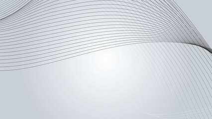 White and gray curve line background wallpaper vector image for presentation