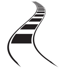 railway track icon- vector illustration
