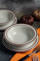 Table décor: ready for some soup on a cool autumn day.