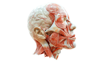 Detailed Human Head Musculature and Vascular Anatomy