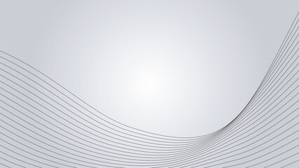 White and gray curve line background wallpaper vector image for presentation