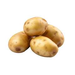 Potatoes cooked in clay isolated on transparent background