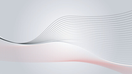 White and gray curve line background wallpaper vector image for presentation