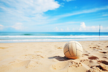 volleyball on the beach, poly sport, beach background