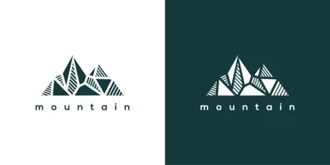 Foto op Canvas Mountain peak logo design. Mountain icon design vector illustration concept © sang