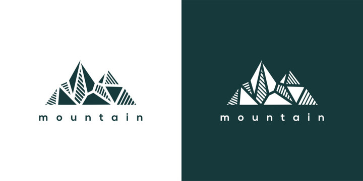 Mountain peak logo design. Mountain icon design vector illustration concept
