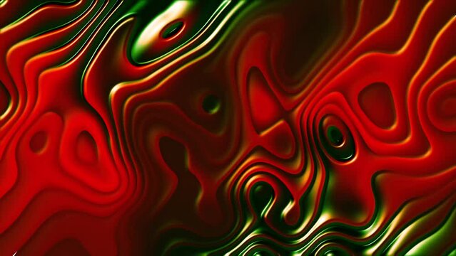 Wavy Smooth liquid motion background latex plastic looping background .